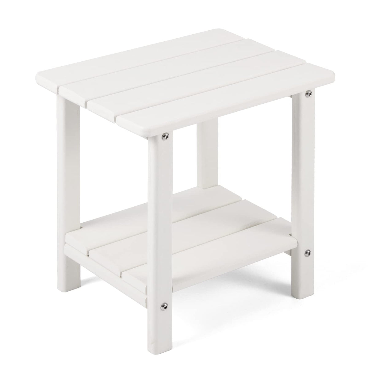 Apolimi Adirondack side table full view, outdoor-ready companion beside seating