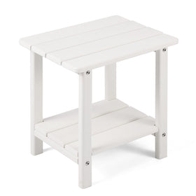 Apolimi Adirondack side table full view, outdoor-ready companion beside seating