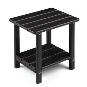 Apolimi Adirondack side table two-tier design offers extra surface space.