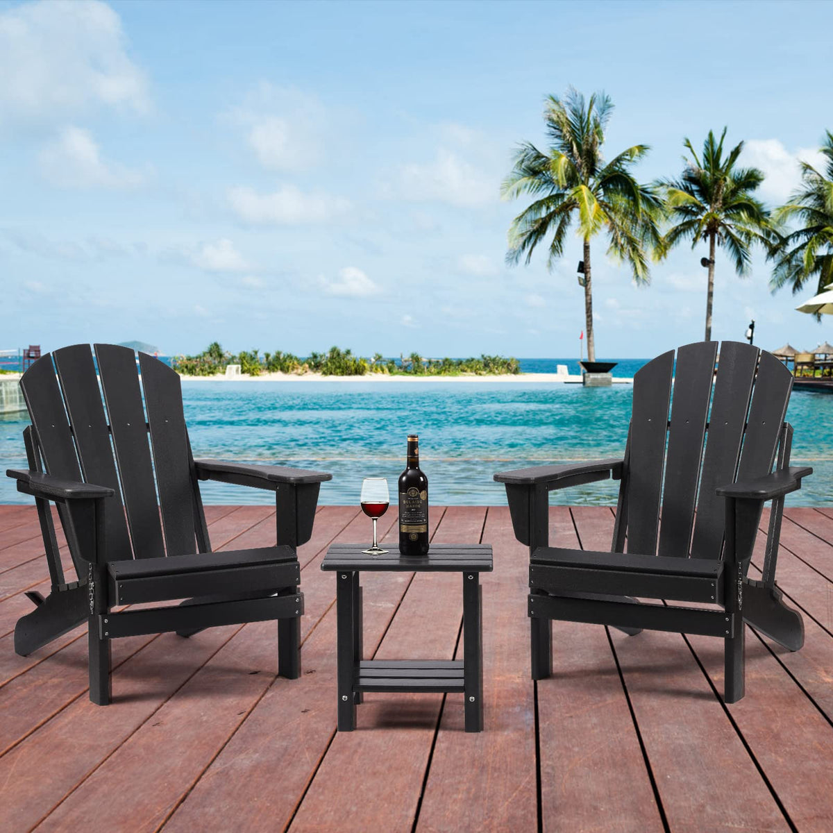 Apolimi patio table suited for porch and poolside lounging.