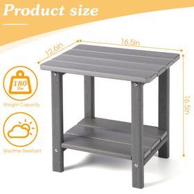 Apolimi side table dimensions 16.5 inches by 12.6 inches by 16.5 inches.