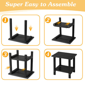 Apolimi sturdy table supports up to 180 pounds for drinks and lamps.