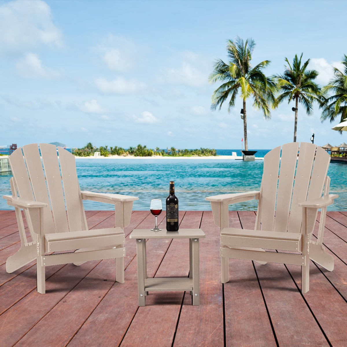 Apolimi weather-resistant outdoor table ready for porch decor and daily use.