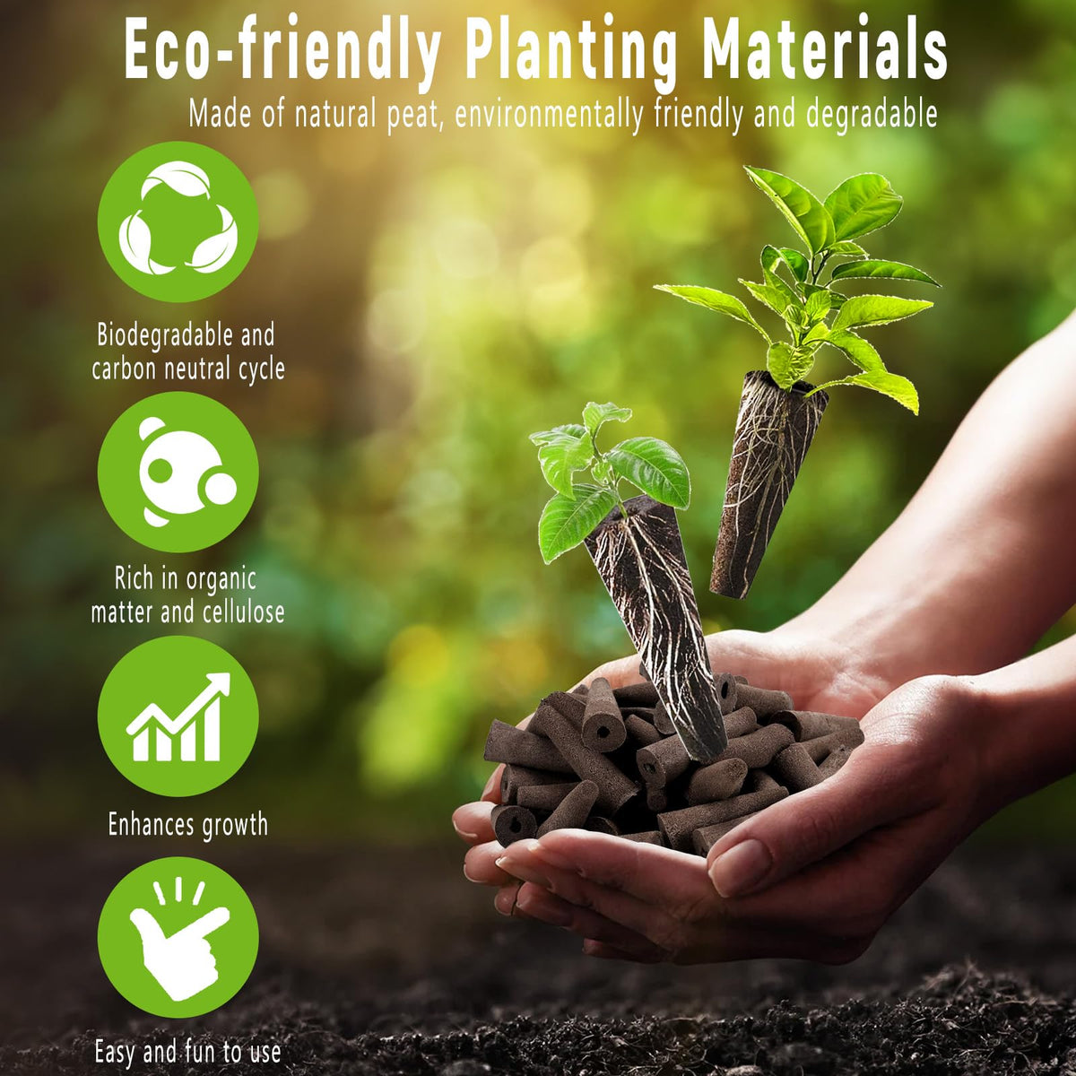 Apoloseedic nutrient blend supports seedling growth from germination to flowering.