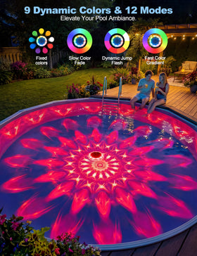 APONUO pool lights include timer options and memory for easy use