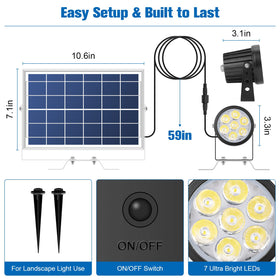 APONUO solar flagpole light supports wall, ground, or pole installation options