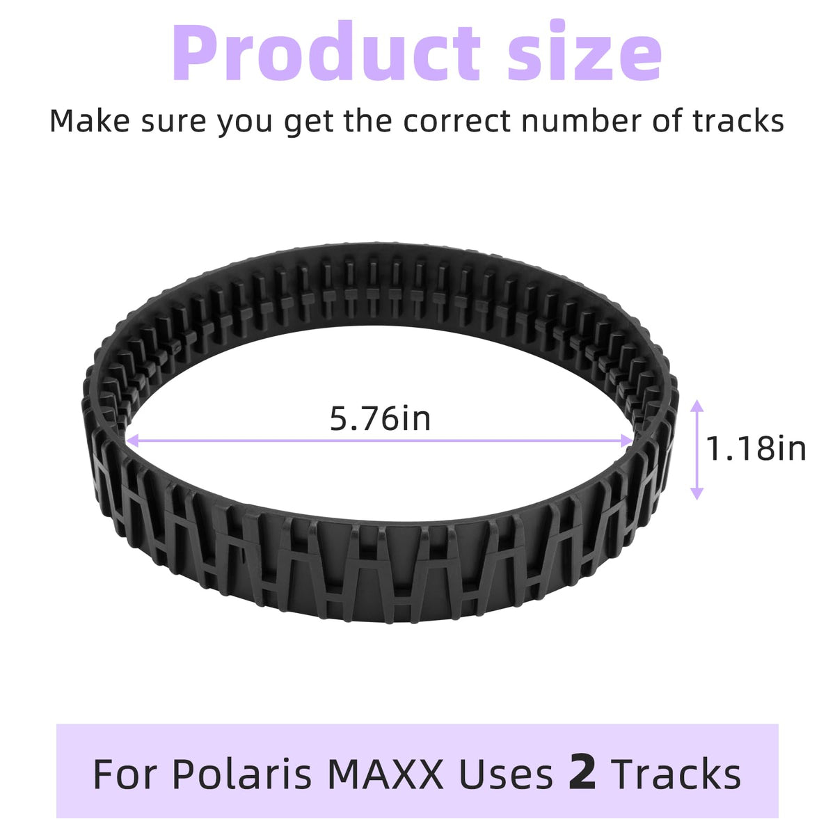 Apopip Track V2 for Polaris MAXX, right view emphasizes traction on inclined surfaces