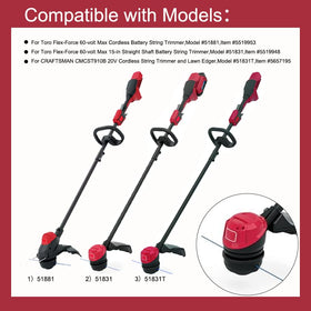 Aporozona dual-line spool coverage for extended cutting reach