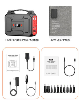 Apowking 110V outlet powers small appliances like fans and laptops