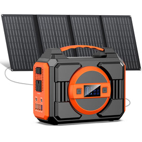 Apowking 300W portable solar generator with panel included for reliable off-grid charging.