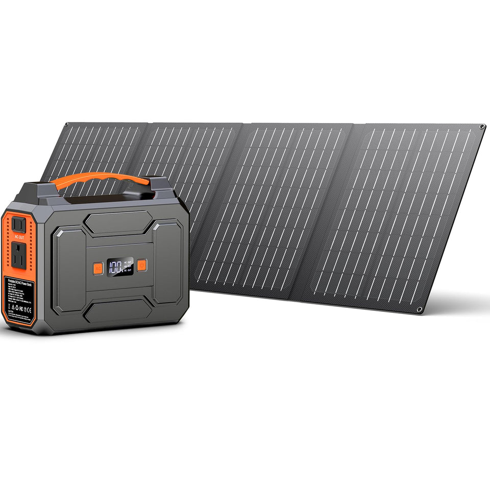 Apowking 40W solar panel included powering devices even in dim light