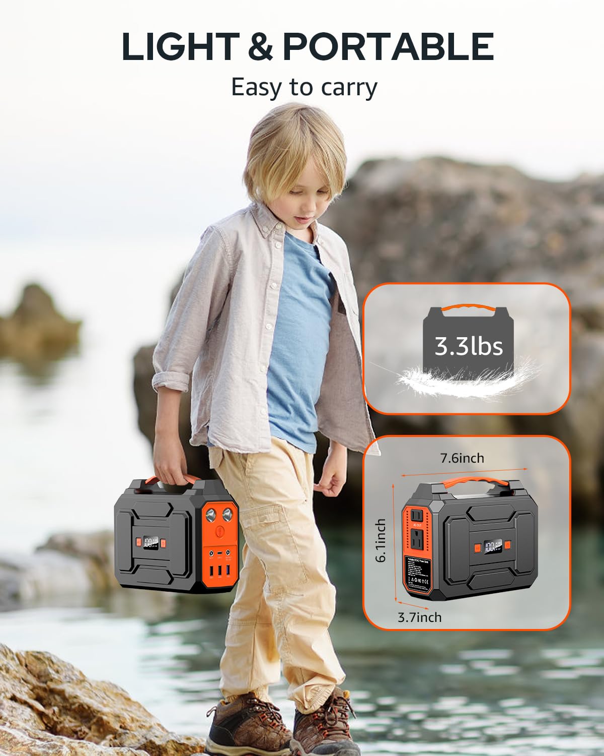 Apowking compact design keeps weight and size portable.