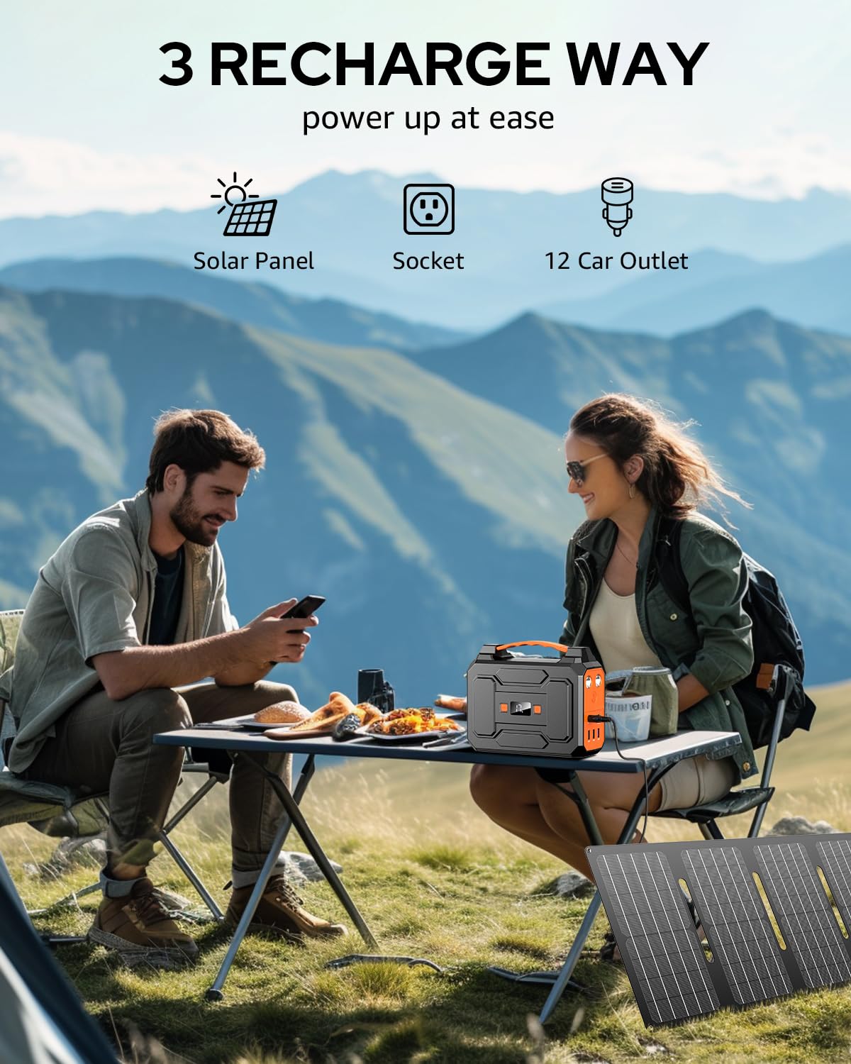 Apowking dual LED flashlight mode for night emergencies.