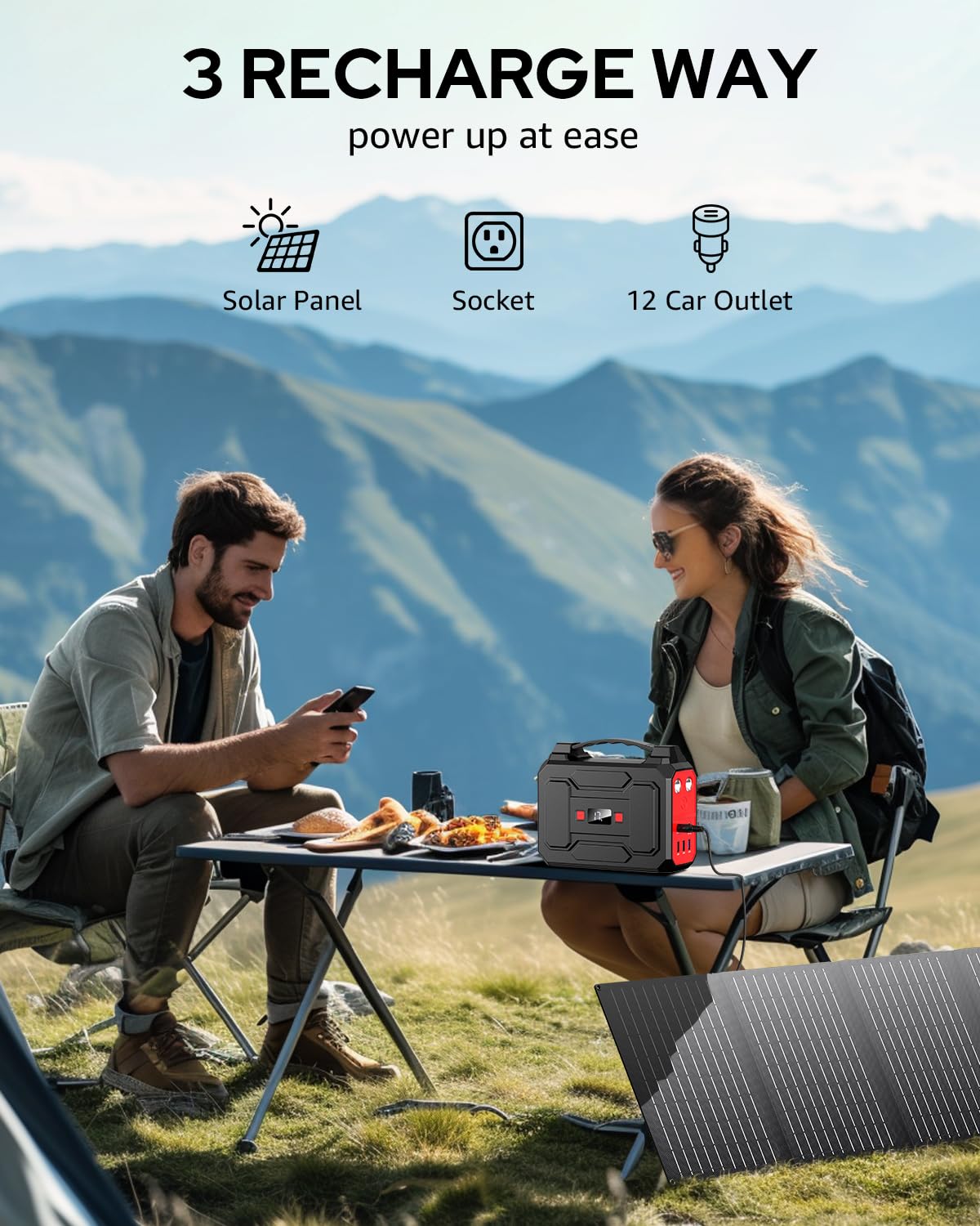 Apowking dual LED flashlight provides emergency lighting modes