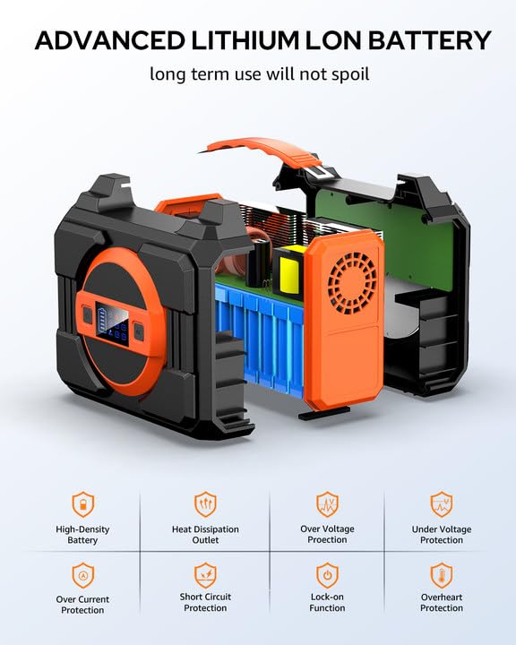 Apowking included 40W solar panels boost daytime charging.