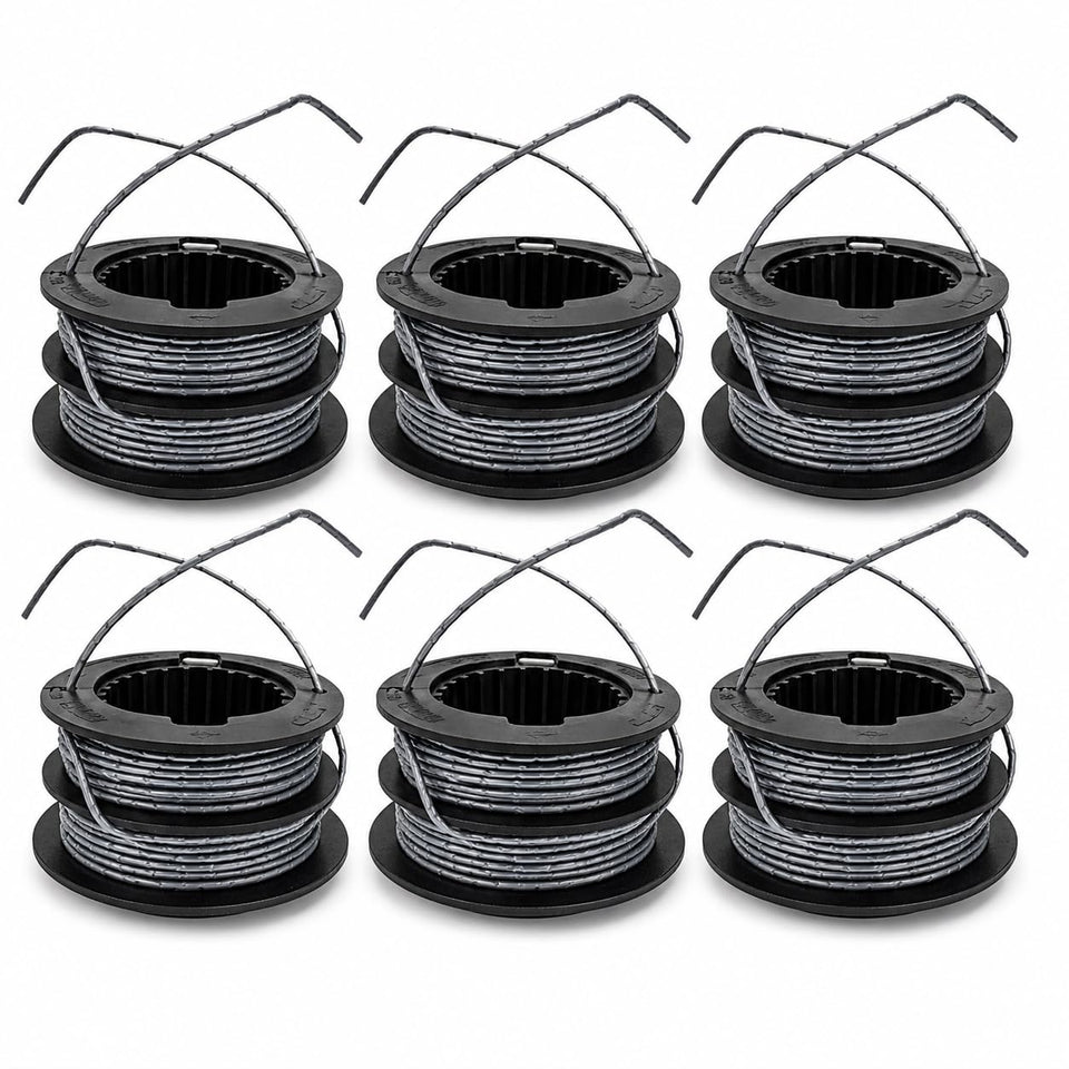 Aporozona SB00L00 dual-line spool for Greenworks 80V shown with easy replacement capability