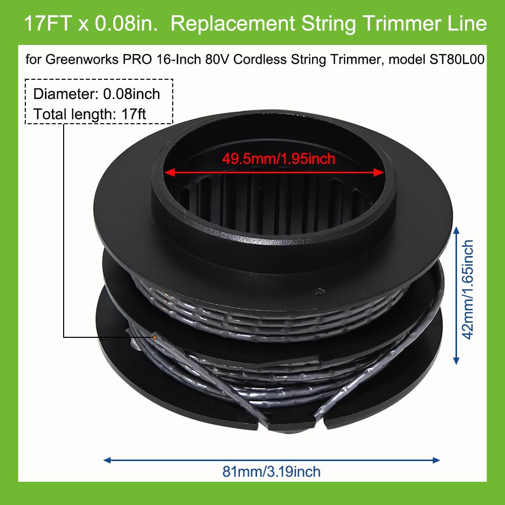 Aporozona SB00L00 compatible with Greenworks ST80L210 models
