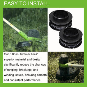 Step-by-step look at installing SB00L00 spool on a trimmer head