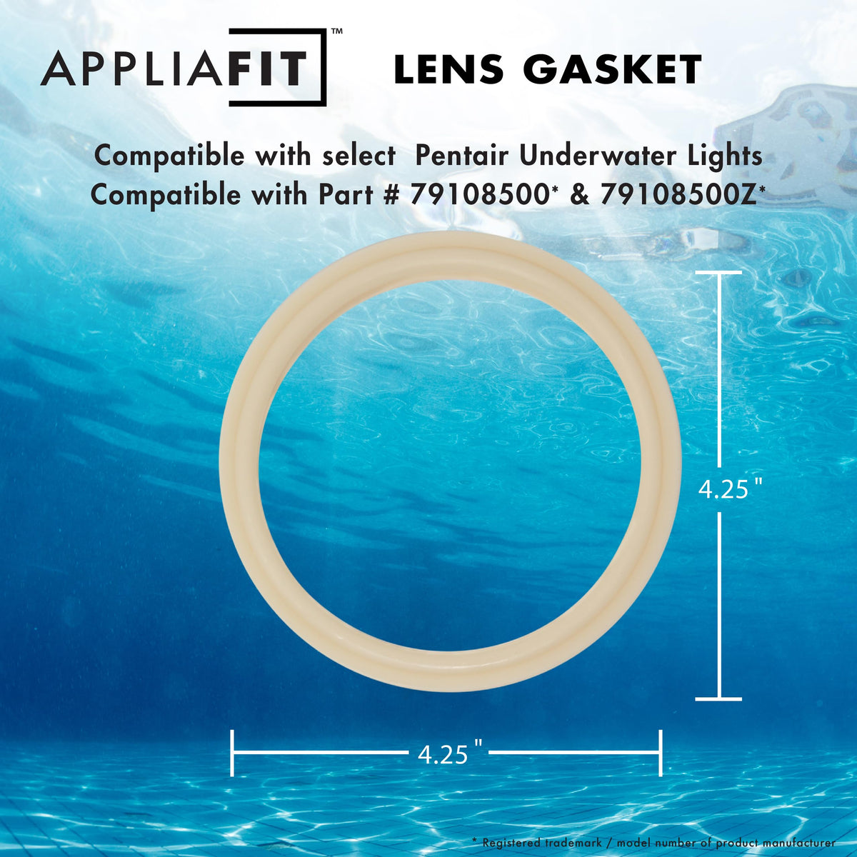 AppliaFit gasket compatible with 79108500Z keeps underwater spa lights sealed.