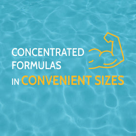 Pool water becomes clear after treatment with Algaetrine