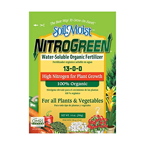 Aprceo SoilMoist NitroGreen bottle for organic feeding supporting lush foliage.