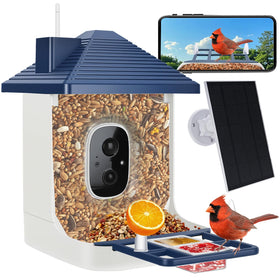 Aprilmin Smart Bird Feeder Camera front view captures vivid plumage for easy observation.
