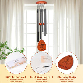 APXAIY wind chime with UV-resistant cord for year-round use.