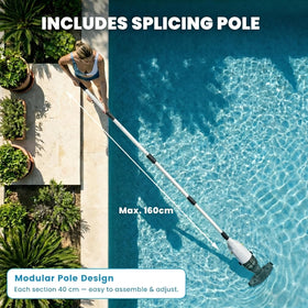 Apyns cordless pool vacuum uses a 120-micron heat-resistant filter