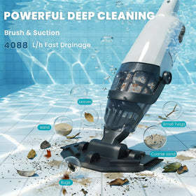 Apyns cordless pool vacuum charges in 2–3 hours for the next session