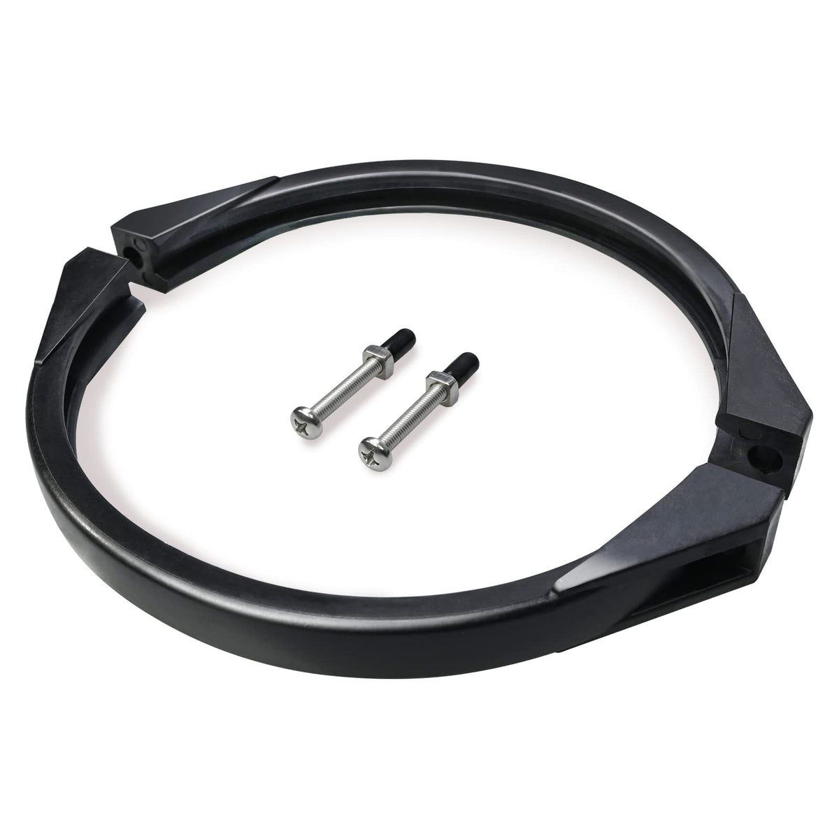 AQBB GMX600NM flange clamp closeup showing rugged plastic build for pool filters