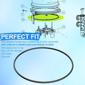 AQDD DEX2422Z2 seal installed in Hayward filter for reliable sealing