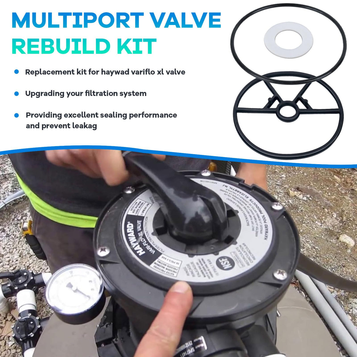 AQDD spider gasket component ensures durable filtration seal.