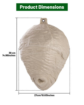 AQKILO Wasp Nest Decoy dimensions 10.63 by 14.96 inches