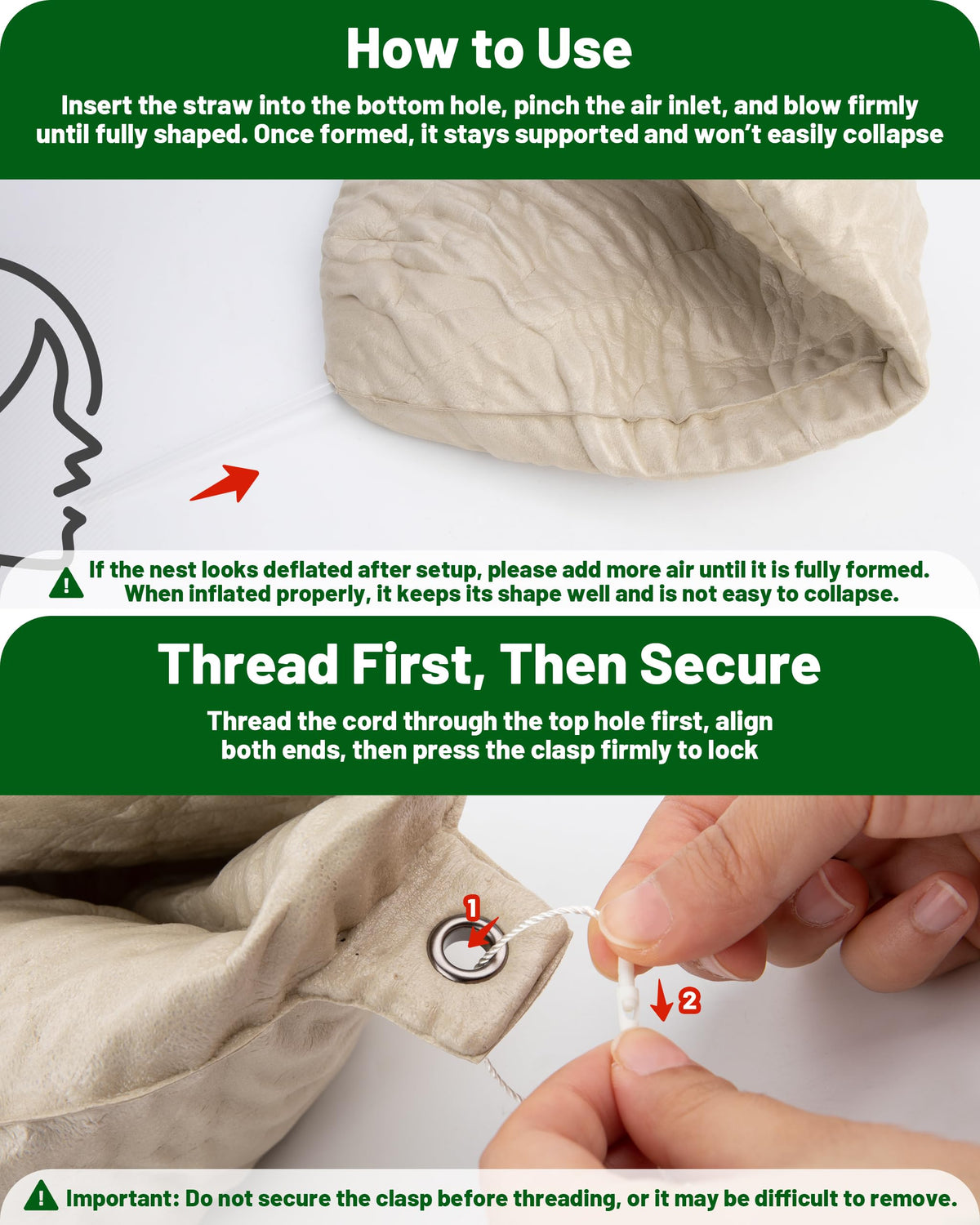 AQKILO Wasp Nest Decoy fully inflate to maintain proper shape