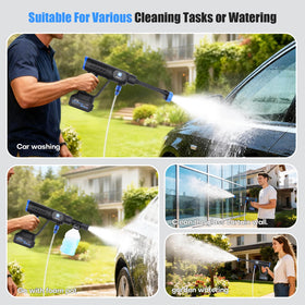 Aqlsaoci 6-in-1 spray nozzle and foam cannon for versatile washing