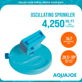 Aqua Joe AJ-OSPR20 connects to a standard garden hose for quick setup.