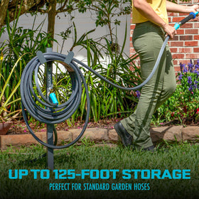 Aqua Joe 3-ft FiberJacket connection hose enables leak-proof link.