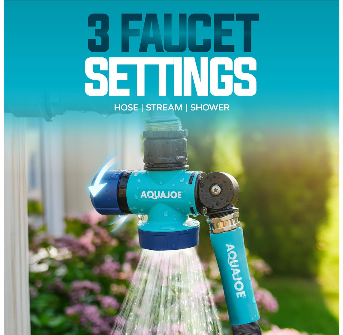 Aqua Joe SJI-MFGA1 secure connection prevents leaks and hose twists.