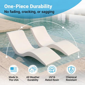 Aqua Outdoors pool lounger-depth-9in demonstrates compatibility with shallow pools.