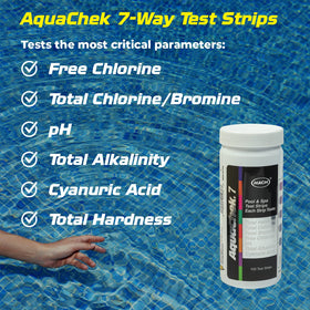 AquaChek 7-Way bottle pack with color chips for accurate color matching.