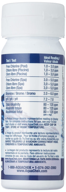 AquaChek TruTest refill strips beside a digital reader for accurate readings