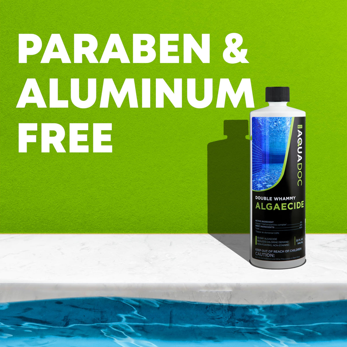 AquaDoc algae removal and prevention supports longer pool cleanliness
