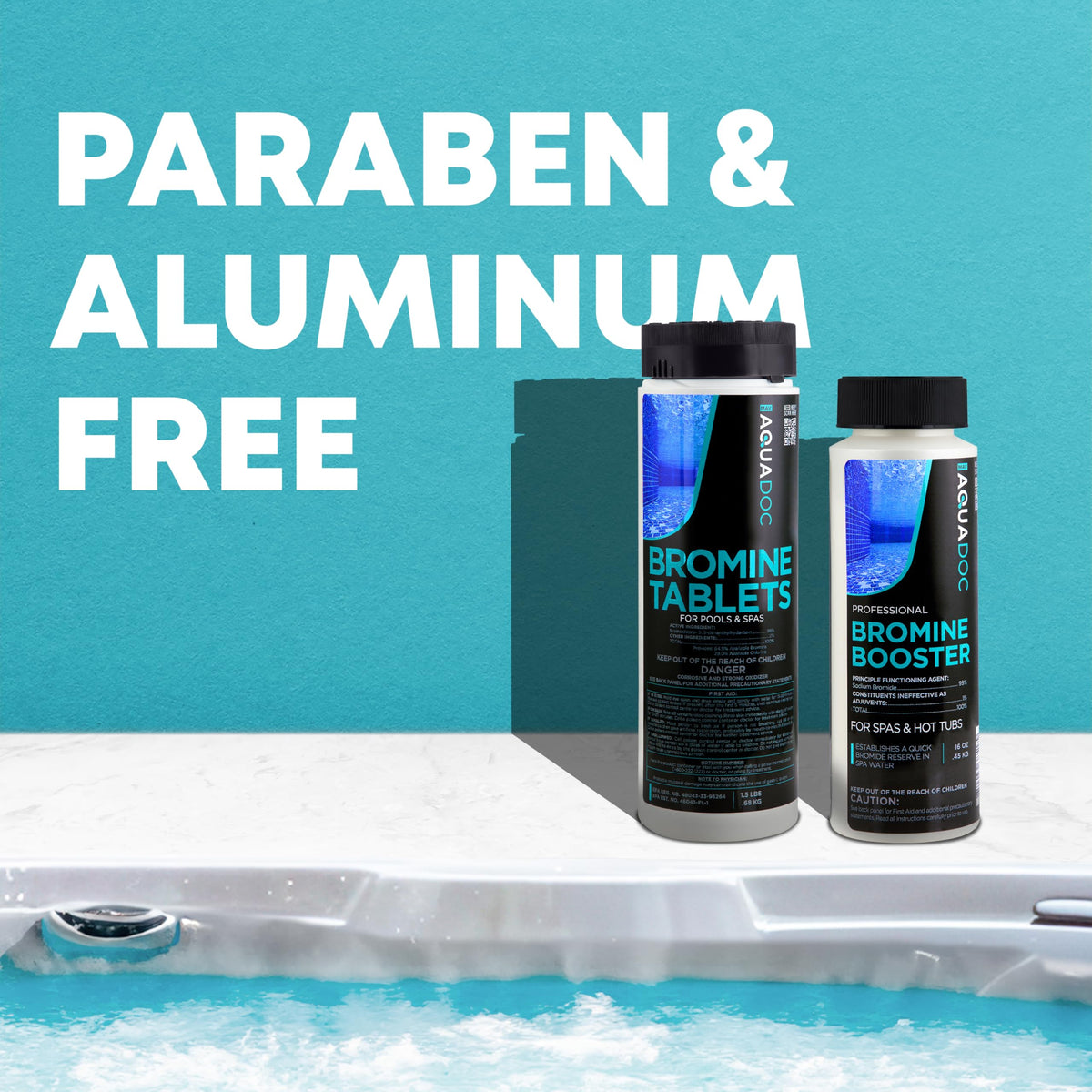 AquaDoc clear water visuals showcase sparkling spa results.