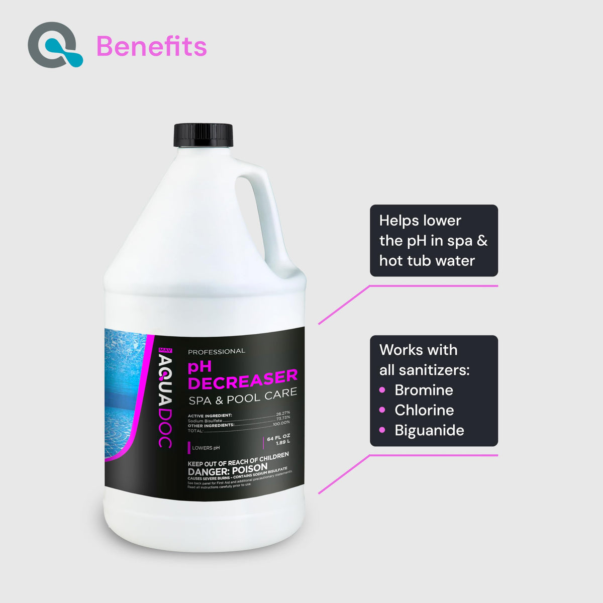 AquaDoc spa water clarity after pH adjustment looks cleaner.