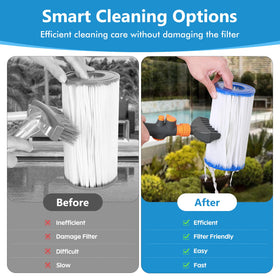 Rinsing AQUAFLY cleaner protects filter integrity during maintenance.