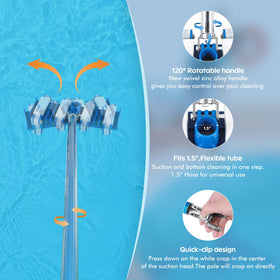 AQUAFLY vacuum head built with durable materials resisting water pressure.
