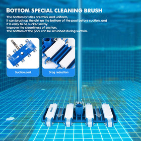 Built-in suction on AQUAFLY head captures leaves and dirt from surfaces.