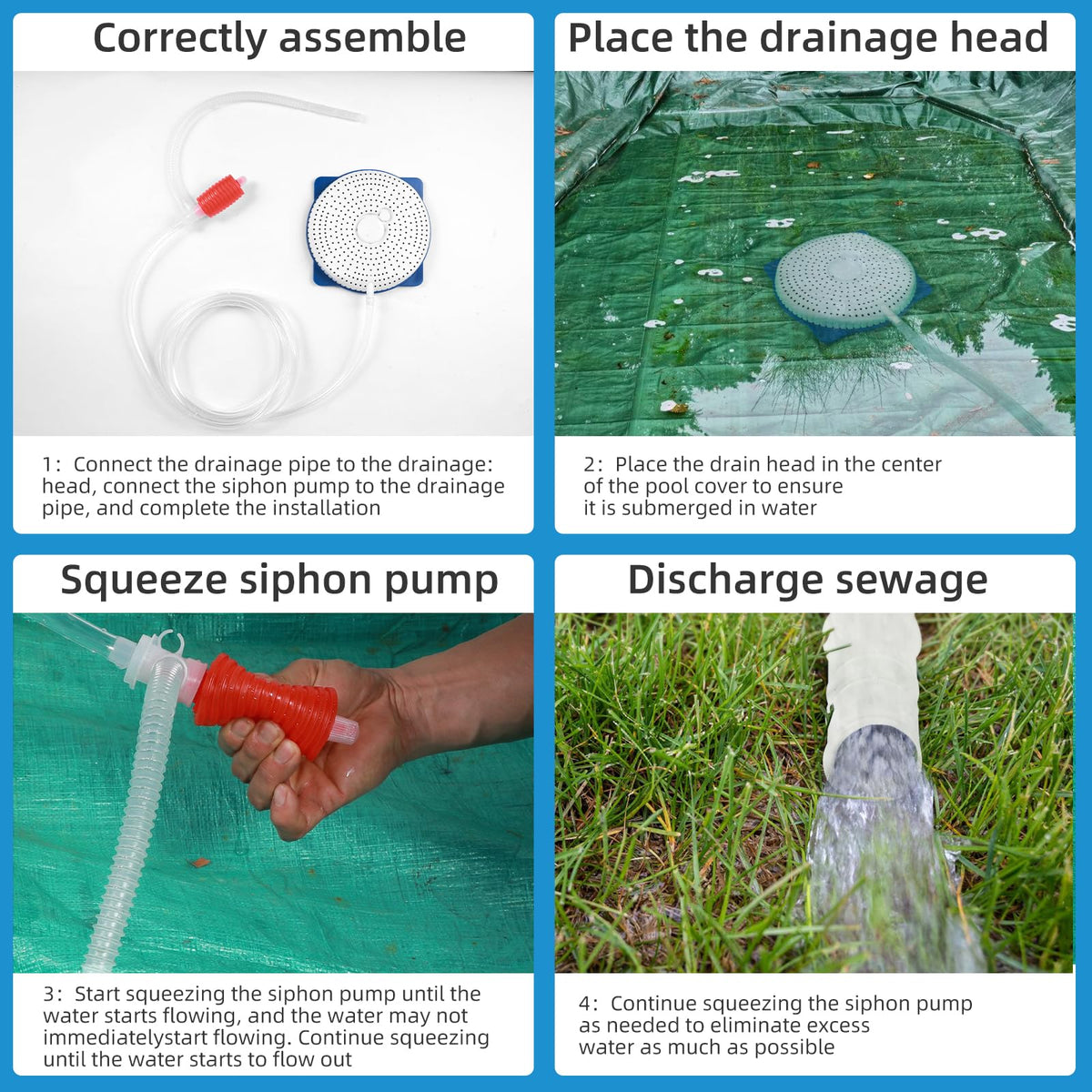 AQUAFLY siphon mechanism enabling effortless drainage from water surfaces