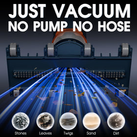 AQUAFYSH 14-inch wide vacuum head for rapid surface cleaning.