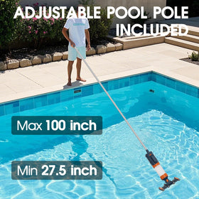 AQUAFYSH cordless design with attachments offers versatile pool cleaning.